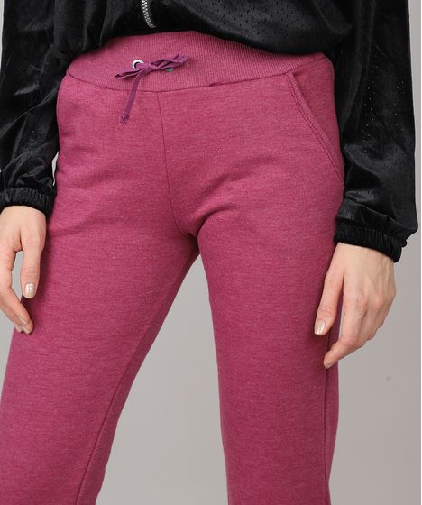 calça moletom feminina rosa