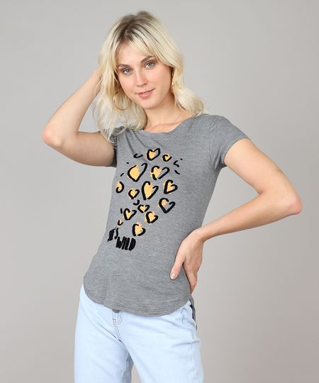 Blusa-Feminina--She-s-Wild--Manga-Curta-Decote-Redondo-Cinza-Mescla-Escuro-9460243-Cinza_Mescla_Escuro_1 Blusa-Feminina--She-s-Wild--Manga-Curta-Decote-Redondo-Cinza-Mescla-Escuro-9460243-Cinza_Mescla_Escuro_1
