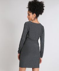 Vestido-Feminino-Curto-Transpassado-com-Lurex-Manga-Longa-Preto-9509517-Preto_2