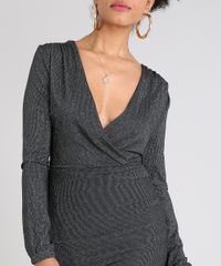 Vestido-Feminino-Curto-Transpassado-com-Lurex-Manga-Longa-Preto-9509517-Preto_4