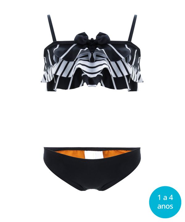 Biquíni Estampado Stripes Cia. Marítima Preto 4
