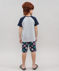 Pijama-Infantil-Capitao-America-Os-Vingadores-Manga-Curta-Cinza-Mescla-9526414-Cinza_Mescla_2