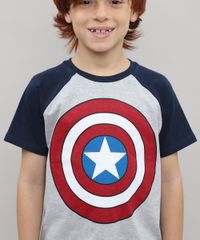 Pijama-Infantil-Capitao-America-Os-Vingadores-Manga-Curta-Cinza-Mescla-9526414-Cinza_Mescla_3