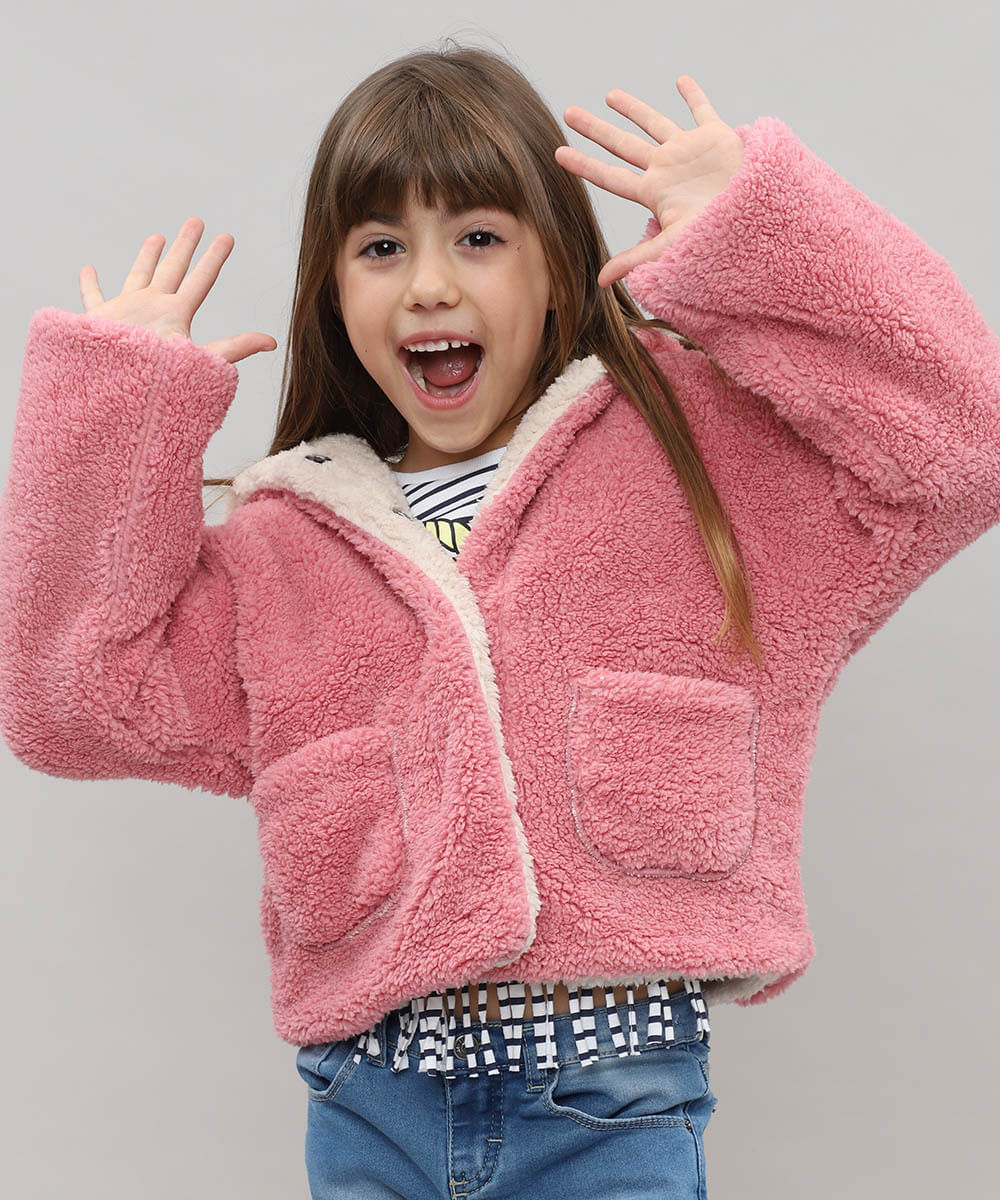 casaco infantil com capuz