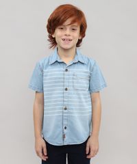 Camisa-Jeans-Infantil-com-Listras-e-Bolso-Manga-Curta-Azul-Claro-9528491-Azul_Claro_1