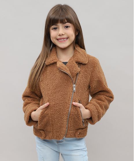Jaqueta-Infantil-Biker-em-Pelo-Marrom-9364990-Marrom_1
