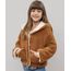 Casaco-Infantil-de-Pelo-com-Capuz-e-Bolsos-Marrom-9361089-Marrom_1
