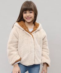 Casaco-Infantil-de-Pelo-com-Capuz-e-Bolsos-Marrom-9361089-Marrom_4