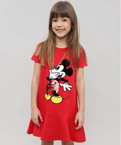 Vestido-Infantil-Mickey-em-Moletom-com-Capuz-e-Paete-Vermelho-9472060-Vermelho_1