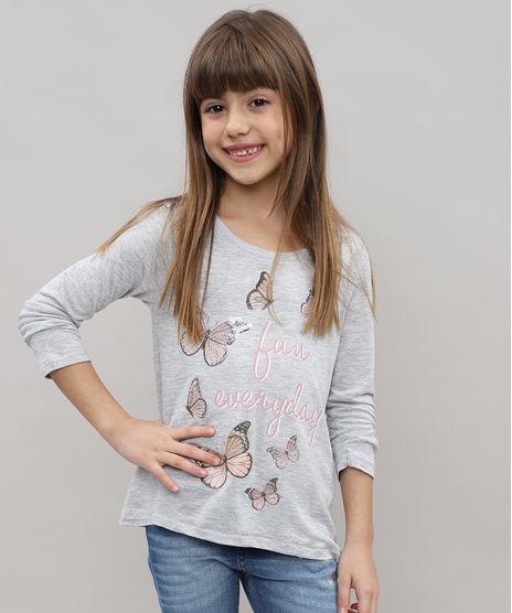 Blusa-Infantil--Borboletas--com-Paetes-Manga-Longa-Cinza-Mescla-9504285-Cinza_Mescla_1