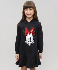 Vestido-Infantil-Minnie-em-Moletom-com-Capuz-e-Paete-Preto-9472058-Preto_1