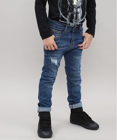 Calca-Jeans-Infantil-Destroyed-com-Bolsos-Azul-Medio-9528513-Azul_Medio_1