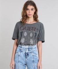 T-Shirt-Feminina-Mindset-Queen-Curta-Decote-Redondo-Chumbo-9559661-Chumbo_1