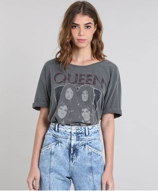 T-Shirt-Feminina-Mindset-Queen-Curta-Decote-Redondo-Chumbo-9559661-Chumbo_1