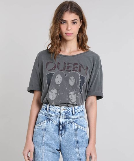 T-Shirt-Feminina-Mindset-Queen-Curta-Decote-Redondo-Chumbo-9559661-Chumbo_1