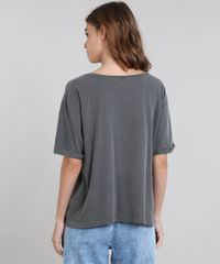 T-Shirt-Feminina-Mindset-Queen-Curta-Decote-Redondo-Chumbo-9559661-Chumbo_2