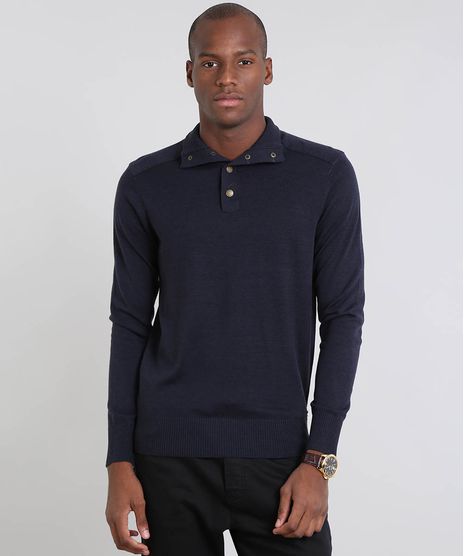 Sueter-Masculino-Comfort-Fit-em-Trico-Gola-Alta-Azul-Marinho-8850256-Azul_Marinho_1