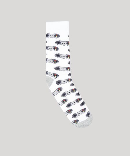 Meia-Masculina-Cano-Alto-Divertida-de-Video-Game-Branca-9477261-Branco_1