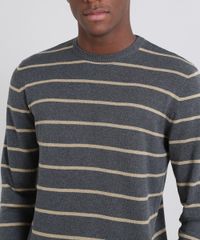 Sueter-Masculino-Comfort-Fit-em-Trico-Listrado-Cinza-Escuro-9364115-Cinza_Escuro_4 Sueter-Masculino-Comfort-Fit-em-Trico-Listrado-Cinza-Escuro-9364115-Cinza_Escuro_4