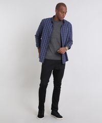 Calca-de-Sarja-Masculina-Jogger-com-Bolsos-Preta-9467795-Preto_3