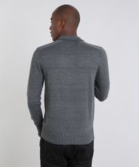 Sueter-Masculino-Comfort-Fit-em-Trico-Gola-Alta-Cinza-Mescla-8850256-Cinza_Mescla_2