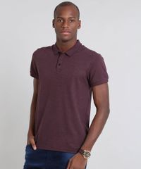 Polo-Masculina-Slim-Fit-em-Piquet-Flame-Manga-Curta-Vinho-9444933-Vinho_1