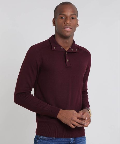 Sueter-Masculino-Comfort-Fit-em-Trico-Gola-Alta-Vinho-8850256-Vinho_1