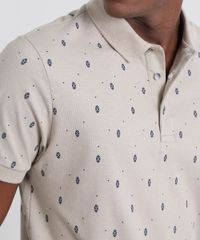 Polo-Masculina-em-Piquet-Estampada-Mini-Print-Manga-Curta-Kaki-9445557-Kaki_4