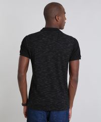 Polo-Masculina-Slim-Fit-em-Piquet-Flame-Manga-Curta-Preta-9444933-Preto_2