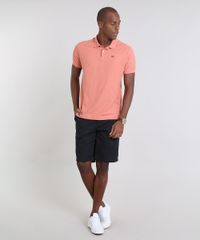 Polo-Masculina-Basica-em-Piquet-Manga-Curta-Coral-9449828-Coral_3