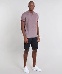 Polo-Masculina-em-Piquet-Estampada-de-Poa-Manga-Curta-Vinho-9448580-Vinho_3