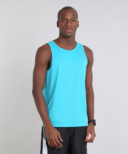 Regata Esportiva Masculina Básica Azul Claro