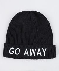 Gorro-Masculino-em-Trico-com-Bordado--Go-Away--Preto-8903307-Preto_2
