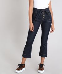 Calca-Jeans-Feminina-Sawary-Pantacourt-com-Faixa-para-Amarrar-Azul-Escuro-9543140-Azul_Escuro_1