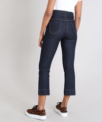 Calca-Jeans-Feminina-Sawary-Pantacourt-com-Faixa-para-Amarrar-Azul-Escuro-9543140-Azul_Escuro_2