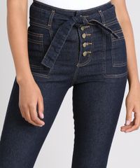 Calca-Jeans-Feminina-Sawary-Pantacourt-com-Faixa-para-Amarrar-Azul-Escuro-9543140-Azul_Escuro_4