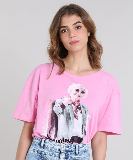T-Shirt-Feminina-Mindset-Vovo--Shopping-is-my-cardio--Rosa-9510066-Rosa_1