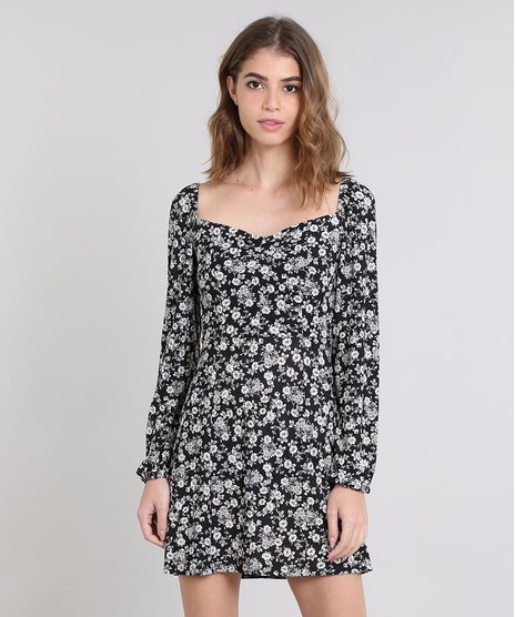 Vestido-Feminino-Mindset-Estampado-Floral-Decote-Princesa-Preto-9555081-Preto_1