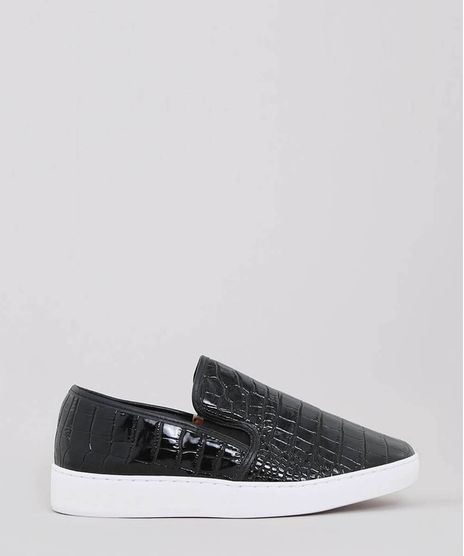 Tenis-Feminino-Vizzano-Slip-On-Verniz-Texturizado-Preto-9462683-Preto_1