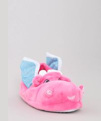 Pantufa-Infantil-Dragao-com-Brilho-Pink-9475235-Pink_2