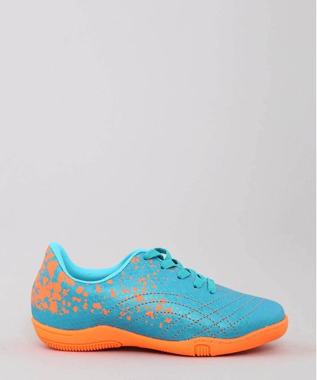 Chuteira-Infantil-Molekinho-Estampada-Neon-Azul-Claro-9567537-Azul_Claro_1