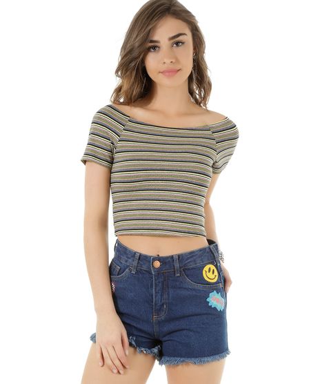 Blusa-Cropped-Listrada-Amarela-8446492-Amarelo_1