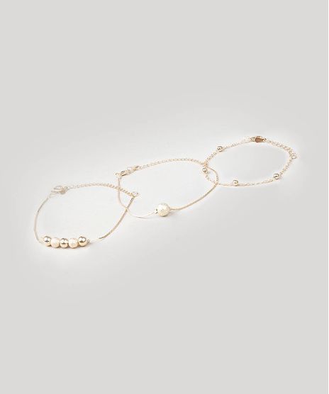 Kit-de-3-Pulseiras-Femininas-com-Esferas-Dourado-8971146-Dourado_1