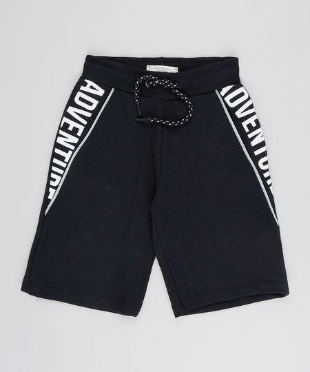 Bermuda-Infantil--Adventure--com-Faixa-Contrastante-em-Moletom-Preta-9541702-Preto_1