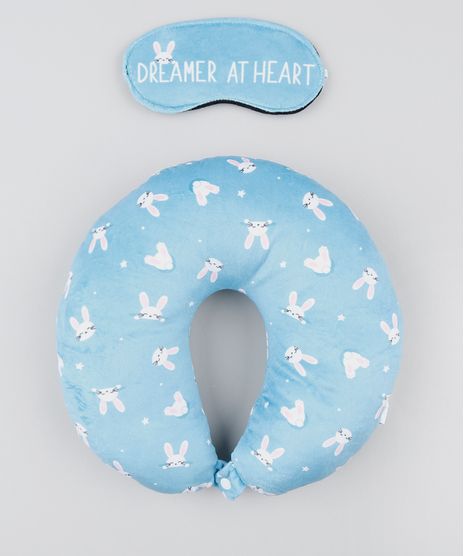 Kit-de-Apoio-de-Pescoco-Estampado-de-Coelhos---Tapa-Olho-Azul-Claro-9522188-Azul_Claro_1