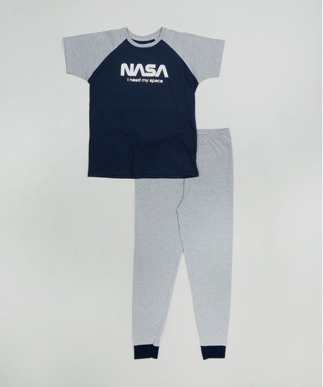 Pijama-Infantil-Lunar--I-Need-my-Space--Manga-Curta-Azul-Marinho-9476472-Azul_Marinho_1