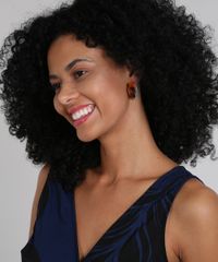 Brinco-Feminino-de-Argola-Geometrica-Marrom-9427668-Marrom_2