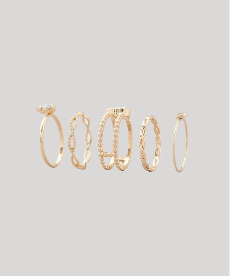 Kit-de-5-Aneis-Feminino-com-Strass-Dourado-9427672-Dourado_1