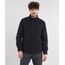 Jaqueta-de-Sarja-Masculina-Acolchoada-com-Bolsos-Preta-9381644-Preto_1