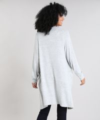 Capa-Feminina-Longa-em-Trico-com-Bolsos-Cinza-Mescla-Claro-9343627-Cinza_Mescla_Claro_2